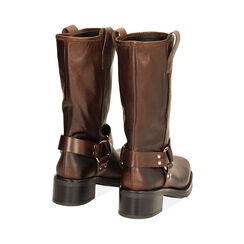WOMEN SHOES BIKER LEATHER MORO, Primadonna, 227277301PEMORO040, 003 preview