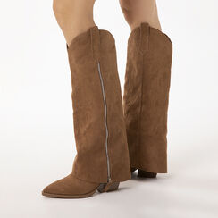 Botas texanas camel tac&oacute;n 8 cm, Zapatos, 273067618MFCAME035, 002 preview