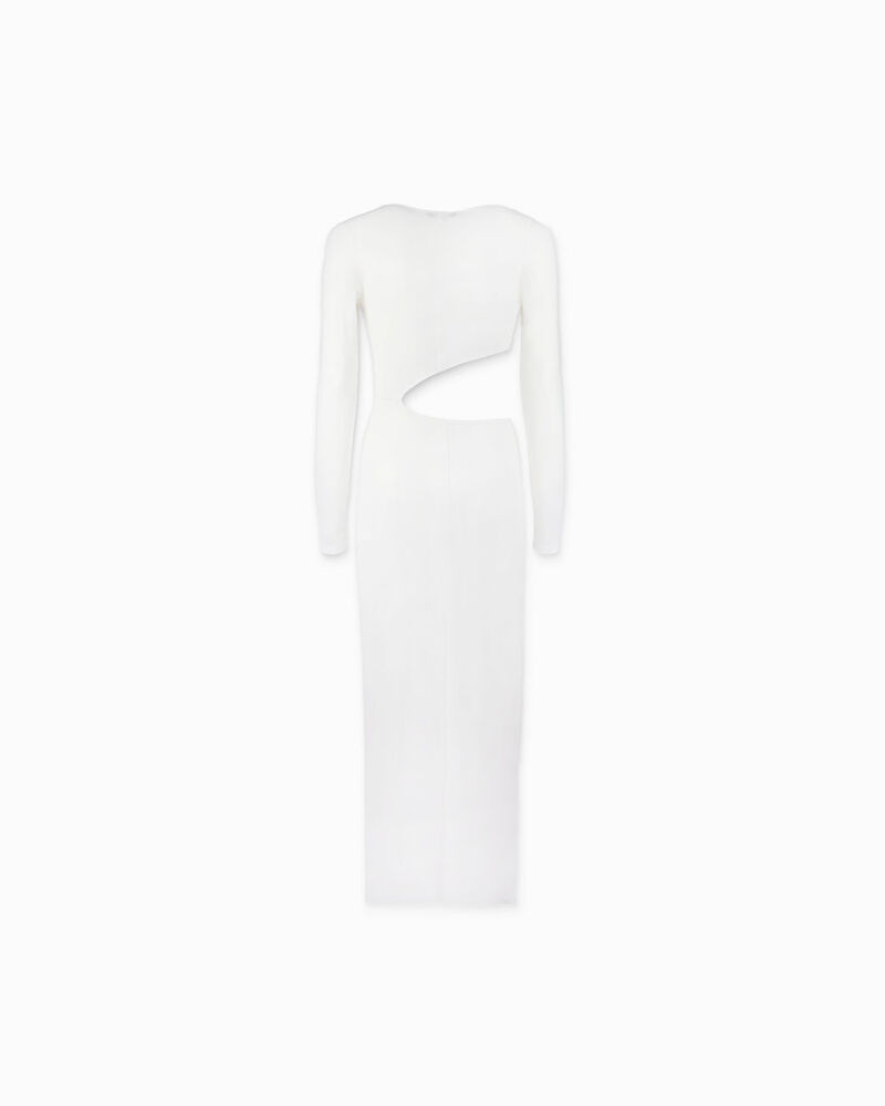 Vestito donna bianco in tessuto image number null