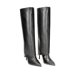 Stivale nero, tacco a spillo 10,5 cm, 242102023EPNERO040, 002a