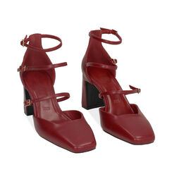 Décolleté open shank cherry, tacco 7,2 cm, Primadonna, 242101802EPCHER038, 002a
