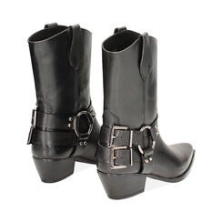 Botines negros de cuero, Primadonna, 23N550019PENERO035, 003 preview