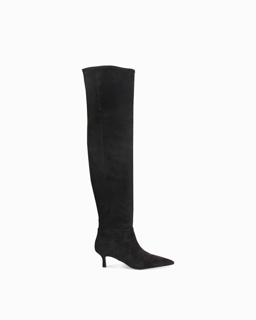 CHAUSSURES POUR FEMMES BOTTE AU CUISSES, BLACK