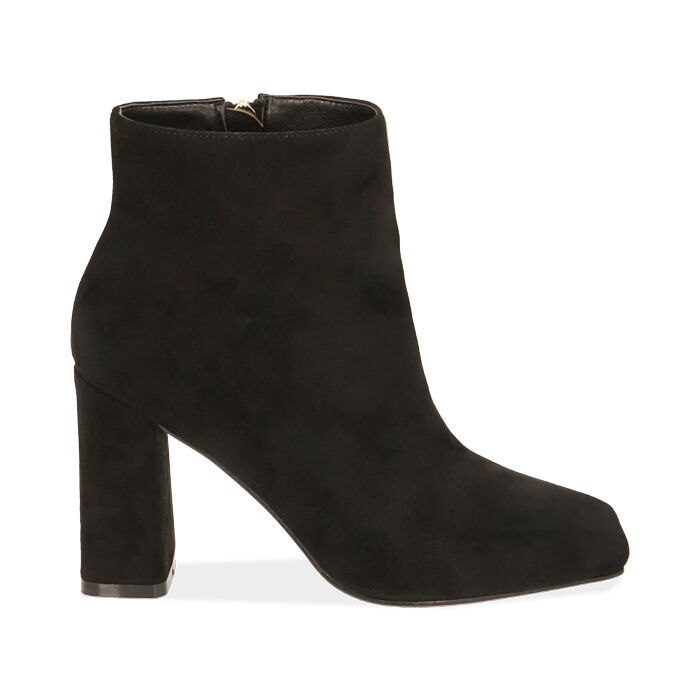 Botines negros de mujer en microfibra, tacón 9 cm | Colección Primadonna  Collection