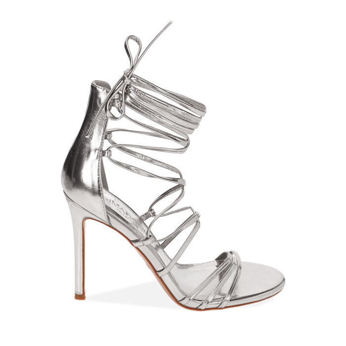 Sandali donna cage argento tacco 10 5 cm Primadonna Collection