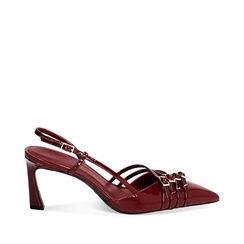 Zapatos de tacón slingback de mujer cherry elegantes en charol, Primadonna, 252110615VECHER035, 001a