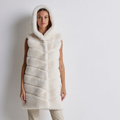 Cappotto smanicato panna, Primadonna, 22B420543FUPANNM, 003 preview