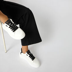Baskets blanches avec semelle en matériau synthétique, Primadonna, 262826220EPBIAN035, 002a