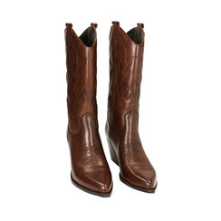 WOMEN SHOES BOOTS TEXANO LEATHER MARR, Primadonna, 22B805002PEMARR037, 002a