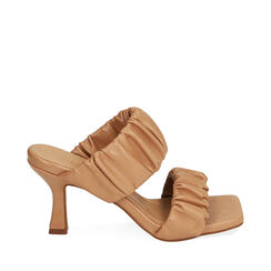 Mules nude, tacco 8 cm , Scarpe, 194923401EPNUDE036, 001a