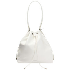 Zaino bianco con dettagli minimal, Primadonna, 275130154EPBIANUNI, 001a