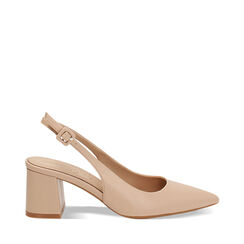 Escarpins slingback beige confortables pour femme, Primadonna, 252121506EPBEIG035, 001a