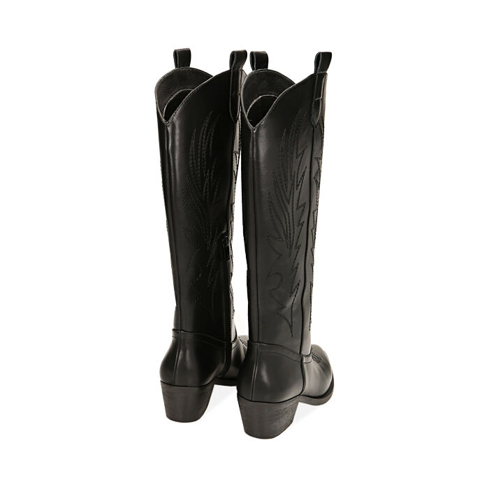 Stivali texani donna neri in tessuto Primadonna Collection