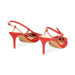 Escarpins slingback femme rouges avec tressage, Primadonna, 252103536EIROSS035, 004 preview