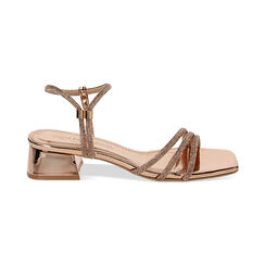 Sandales à talons rose-or miroir avec pierres, Primadonna, 234911225SRRAOR036, 001 preview