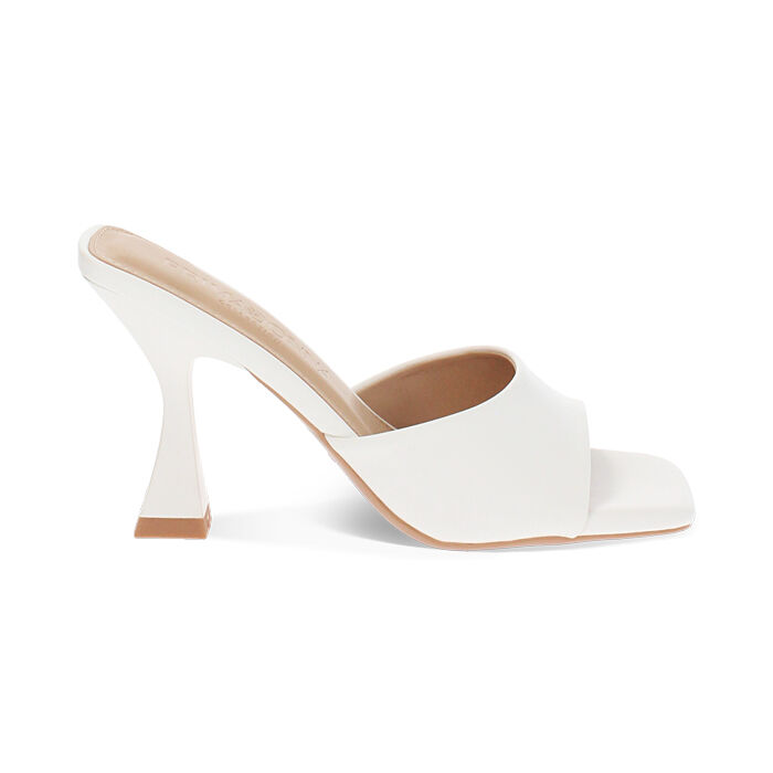 Mules open toe mujer blancas, Primadonna, 254956707EPBIAN035