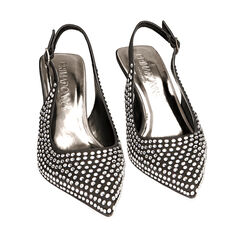 Décolleté slingback nere, tacco 7,5 cm , Primadonna, 204913031RSNERO036, 002a