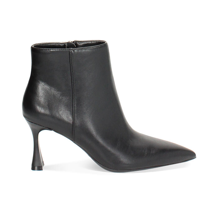 Tronchetti neri da donna con tacco 7,5 cm, Primadonna, 262141101EPNERO035