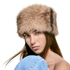 Chapeau marron en fourrure synthétique pour femme, Primadonna, 26B441401FUMARRUNI, 002a