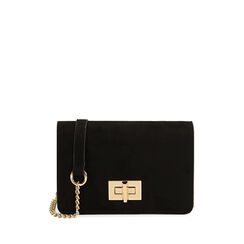 Sac à bandoulière minimaliste en microfibre noir, Special Price, 205122947MFNEROUNI, 001a