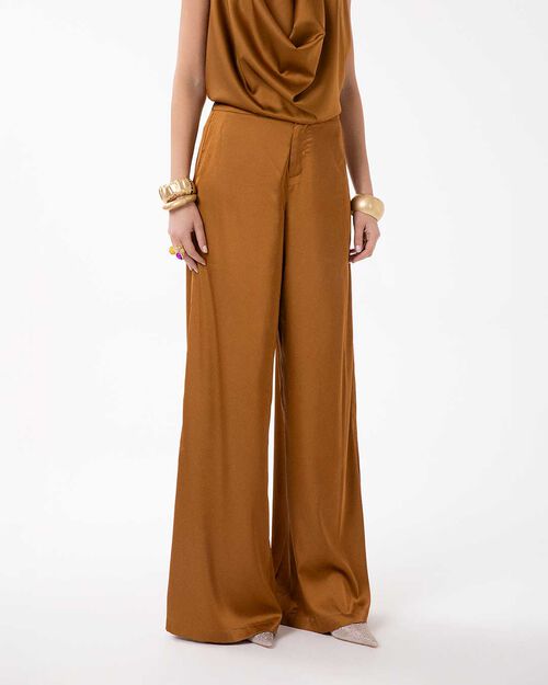 Pantalon couleur rouille &agrave; la coupe &eacute;l&eacute;gante, RUST