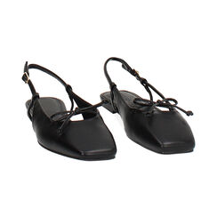 Ballerine slingback donna nere con punta quadra, Primadonna, 254939201EPNERO035, 003 preview