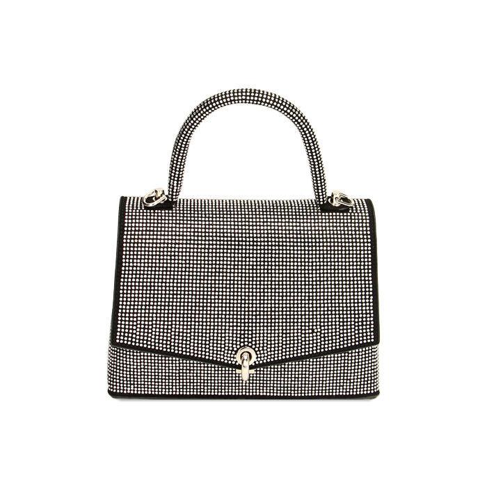 Mini bag donna a mano argento con pietre Primadonna Collection
