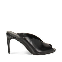Mules open toe nere con tacco di 8,7 cm, Primadonna, 26M707009EUNERO035, 001a
