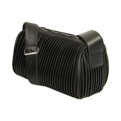 Borsa a spalla nera plissé, Primadonna, 22D905172EPNEROUNI, 002 preview