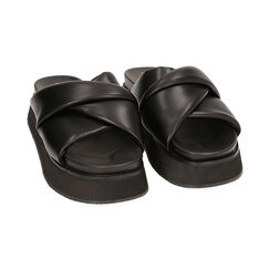 Ciabatte nere, zeppa 3 cm, Primadonna, 210921101EPNERO036, 002 preview