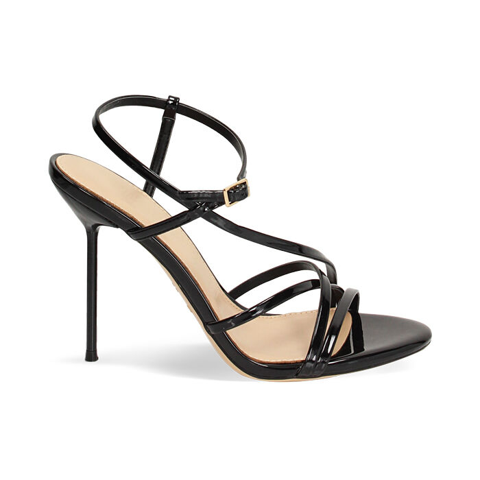 Sandali neri con tacco 9,9 cm, Primadonna, 272100106VENERO035