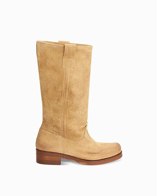 Biker in camoscio taupe, TAUPE