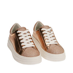 Sneakers oro rosa laminato , Primadonna, 190623207LMRAOR036, 002a