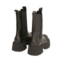 Chelsea boots neri in pelle, tacco 5,5 cm , Primadonna, 187204477PENERO035, 004 preview