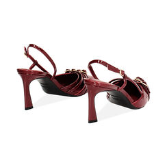 Décolleté slingback donna cherry eleganti in vernice, tacco 7,5 cm, Primadonna, 252110615VECHER035, 004 preview