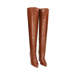 Botas por encima de la rodilla marrones, tacón de 9,5 cm., Special Price, 203072301EPMARR036, 002a