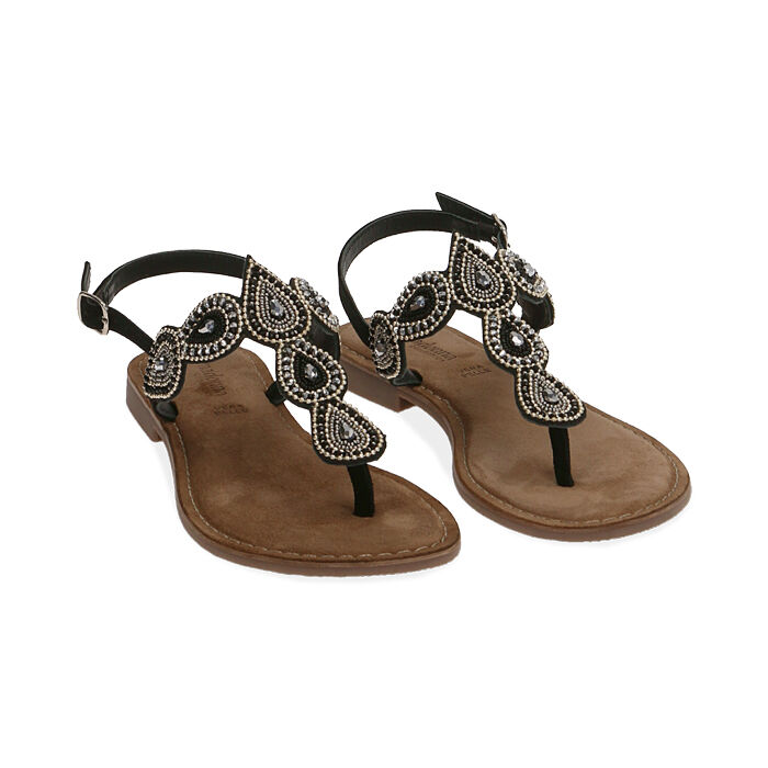 Sandali neri camoscio clearance