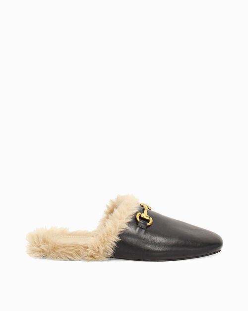 Elegant black mules with soft interior, BLACK