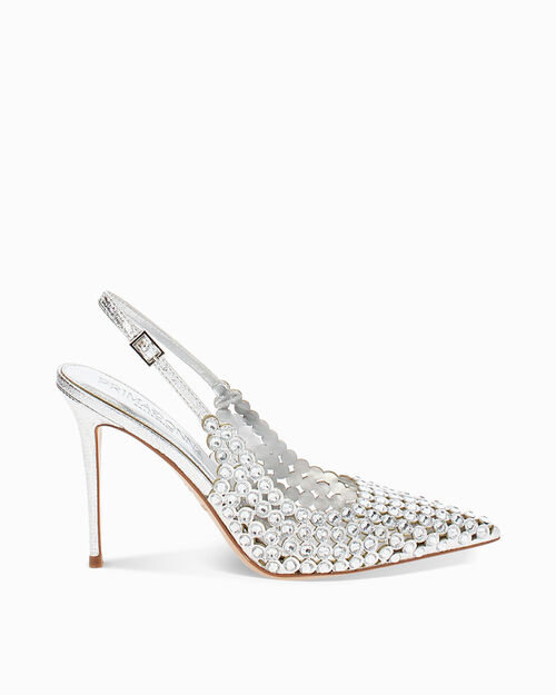 WOMEN SHOES CHANEL BRAIDED STONES ARGE, SILVER