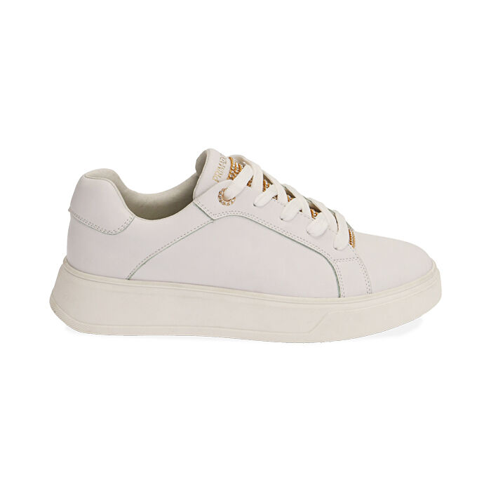 Sneakers bianco/oro , Primadonna, 190625502EPBIOR036