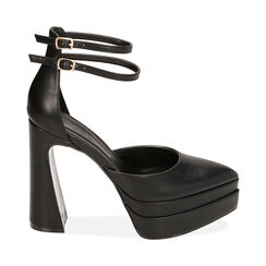 Décolleté platform nere, tacco 12,5 cm, Primadonna, 212122102EPNERO036, 001 preview