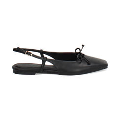 Ballerine slingback donna nere con punta quadra, Primadonna, 254939201EPNERO035, 001 preview