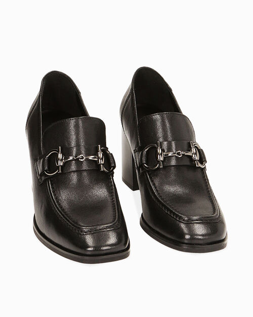 ZAPATOS MOCASIN PIEL NERO, BLACK