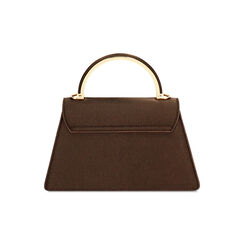 Mini bolso mujer color marrón oscuro en satén, Primadonna, 255126021RSMOROUNI, 004 preview