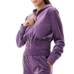 Sweat-shirt violet en velours , Primadonna, 20C910005VLVIOLM, 001a