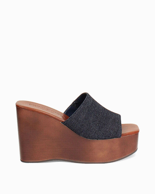 Zoccoli jeans tacco 10,5 cm, JEANS