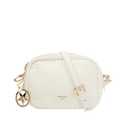 Mini sac à main femme blanc tressé, Primadonna, 255705311EIBIANUNI, 001a