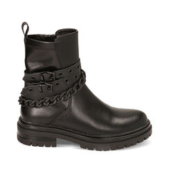 WOMEN SHOES BIKER SYNTHETIC NERO, Primadonna, 220605940EPNERO035, 001a