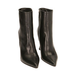 Ankle boots neri in pelle, tacco 10 cm , Primadonna, 20L670011PENERO035, 002 preview