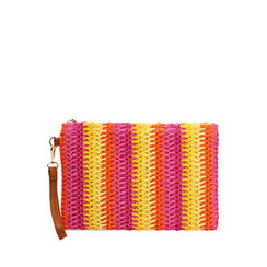 Pochette donna mare gialla in raffia, Primadonna, 25J900549RFGIALUNI, 001a